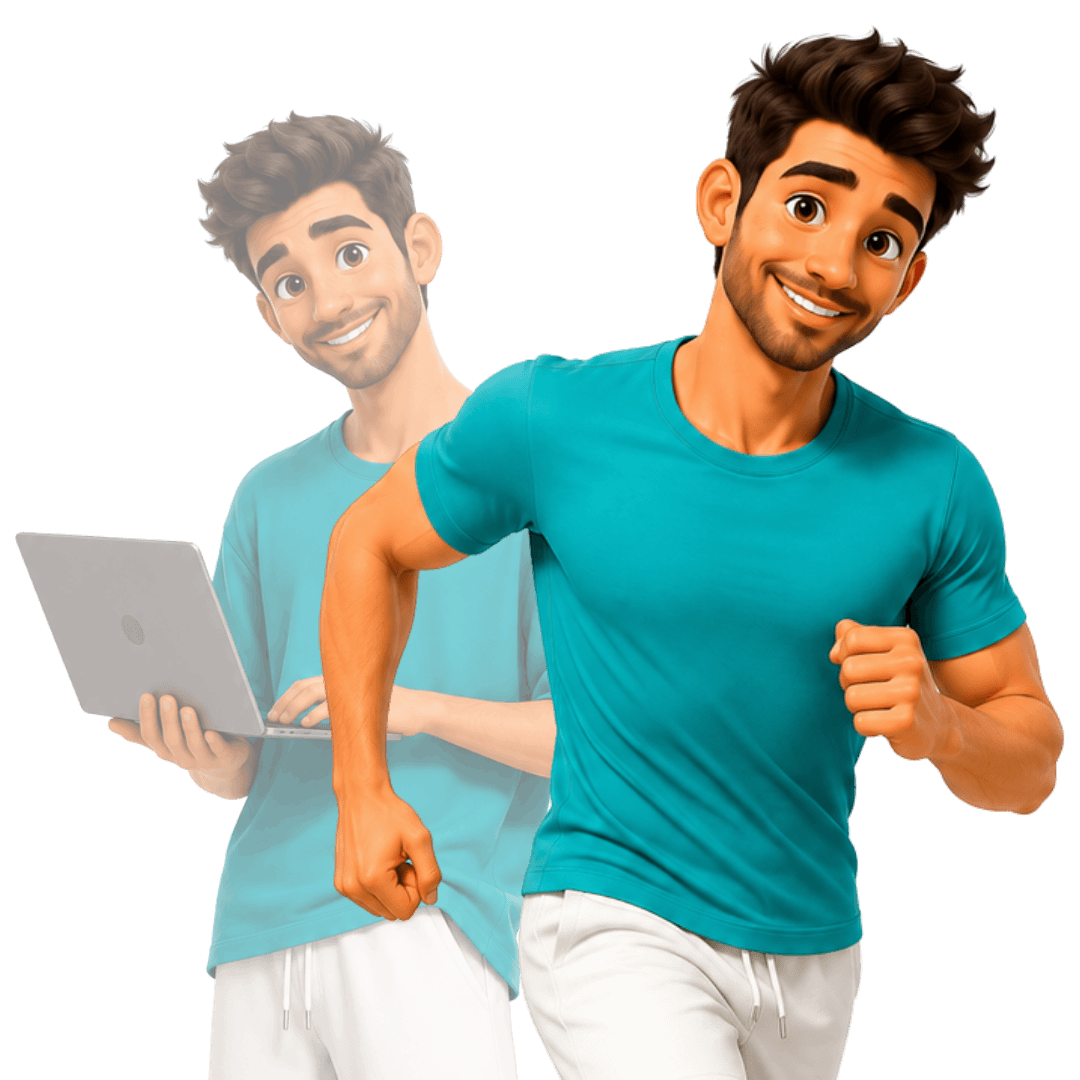 Illustration of a person staying active and fit