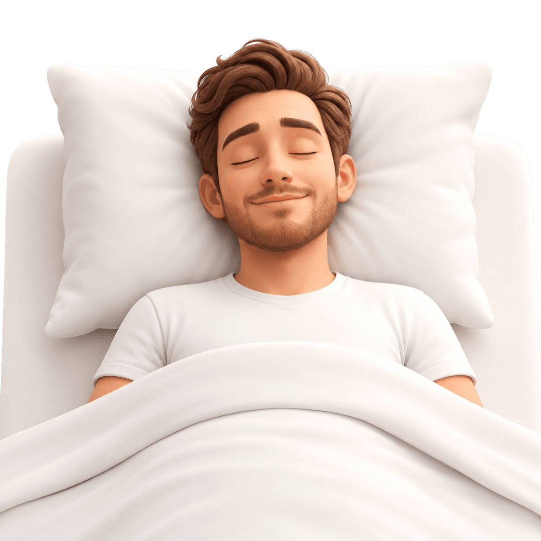 Illustration of a person resting and sleeping better